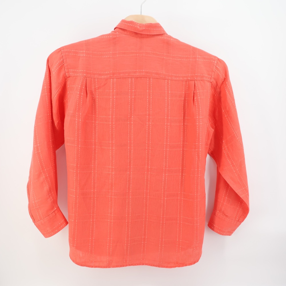 Tommy Bahama Linen Orange Peach Linen Button Down Long Sleeve‎ Shirt Mens Large - Picture 3 of 6